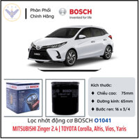 Lọc dầu nhớt BOSCH O1041 Dùng cho xe Zinger 2.4 , Toyota Corolla, Altis, Vios, Yaris