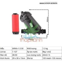 Lọc đĩa chữ Y ARKA-1.5.50 (1.5" (inch), ϕ50), Lọc đĩa tưới cây, Lọc nước chữ Y, Lọc nước tưới cây