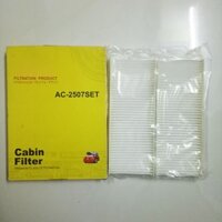 Lọc gió điều hòa AC2507SET dùng cho Nissan Navara 2.5L máy dầu D40M 2005-2012 mã phụ tùng 27274-EA000