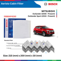 Lọc gió điều hòa, than hoạt tính xe MITSUBISHI Outlander (06--), Bosch Aeristo Plus, 0986AF5090, 0986AF4150