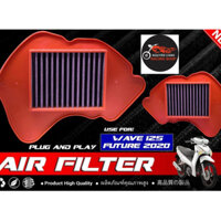 Lọc gió độ  màu đỏ,gắn xe FUTURE 2020-xe Wave 125