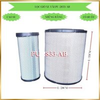 Lọc gió động cơ xe ben Thaco Trường hải 8.3 tấn. Mã lọc PU-2833-AB. KT 280*330, đáy bằng, có ruột.