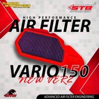 Lọc Gió STB Vario Thế Hệ 2 Xe Máy Lắp Như Zin Cho 125-150, AB 125-150 2 Val Các Đời