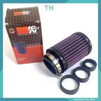 Lọc Gió Trụ K&N Size Nhỏ Hàng F1 Có Đầu Chuyển size 28mm-50mm