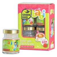 Lốc Green Bird - Babi Nước Yến Cho Trẻ Em Hương Dâu - (4hũ*72gr)