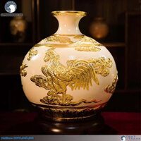 Lộc linh tam hợp Tỵ-Dậu-Sửu màu trắng cao 38cm