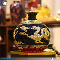 Lộc linh tam hợp Tỵ-Dậu-Sửu màu xanh lam cao 31cm