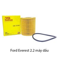 Lọc nhớt Ford Everest 2015, 2016, 2017, 2018 mã OE51001 của JS Asakashi Nhật Bản