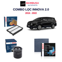 Lọc nhớt, lọc gió, lọc điều hòa TOYOTA INNOVA 2.0 đời 2016-2022 Bosch chính hãng