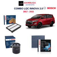 Lọc nhớt, lọc gió, lọc điều hòa TOYOTA INNOVA 2.0 đời 2012-2022 Bosch chính hãng