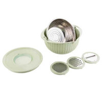 Lọc Nồi Bộ 4 T g 1 Với Bát Trộn Đa Quốc Gia Double Layer Salad Rotary Inox Kitchen Esse