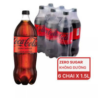 Lốc nước ngọt Coca Cola zero sugar chai 1.5l (6 Chai)