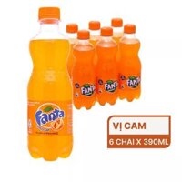 Lốc nước ngọt Fanta cam 390ml (6 chai)