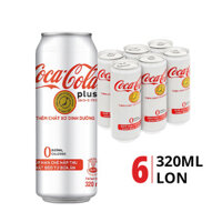 Lốc nước ngọt không đường Coke Plus CocaCola 320ml (6 lon)