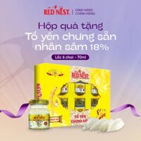 Lốc Nước Yến Sào Red Nest Cao Cấp Nhân sâm (6 Chai*185ml) - HT SaiGon