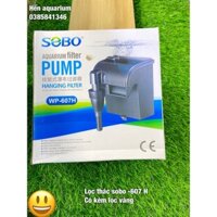 Lọc thác sobo wp -607H ( có lọc váng ) : máy lọc nước mini hiệu quả cho bể 45 cm