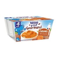 Lốc váng sữa P'tit Gourmand vị caramel Nestle hộp 100g (4 Hộp)