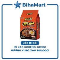 LỐC10GÓI-PALDO- Mì xào Koreno Jumbo hương vị Bò xào Bulgogi, Mì bò xào Bulgogi Koreno Jumbo, mì Koreno Hàn Quốc 100g/gói