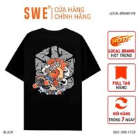 [LOCAL BRAND] Áo thun SWE ván trượt tay lỡ form rộng vải Cotton-Thời trang nam nữ Unisex Streetwear Hàn Quốc