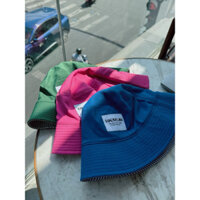 [LOCATE] nón bucket sọc 2 lớp, lớp trong vải dù, đội 2 kiểu, nhiều màu phong cách Unisex