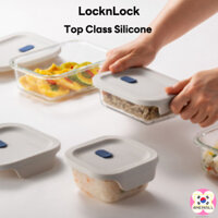 LOCK & LOCK Locknlock Hộp Đựng Thực Phẩm Bằng Thủy Tinh Silicon Kín Khí Có Khóa Và Khóa Hàn Quốc