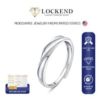 [Lockend] Nhẫn Bạc trơn gợn sóng bạc 925 có chứng chỉ GRA SBDJ-01