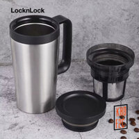 [LocknLock] Ly Giữ Nhiệt Có Lọc inox Pha Cà Phê, Trà Coffee Filter Mug LHC4197 580ml Màu Bạc - KHOF2C