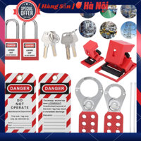 Lockout Kit Bộ khóa loto Lockout Tagout Kit Đa năng với Thẻ cảnh báo Hasp Ổ khóa an toàn màu đỏ