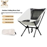 Loco FISHCotton tựa lưng cao ghế mặt trăng ngoài trời nướng dã ngoại bàn ăn và ghế bộ ghế gấp di động