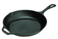 Lodge 10 Inch Cast Iron Chef Skillet. Pre-Seasoned Cast Iron Pan with Sloped Edges for Sautes and Stir Fry.