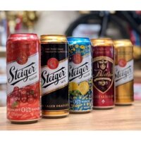 LOG 6 lon bia Steiger vàng/ đen/đỏ/xanh 500ml - Cộng hòa Slovakia. - Sàn Đồ Uống 24h