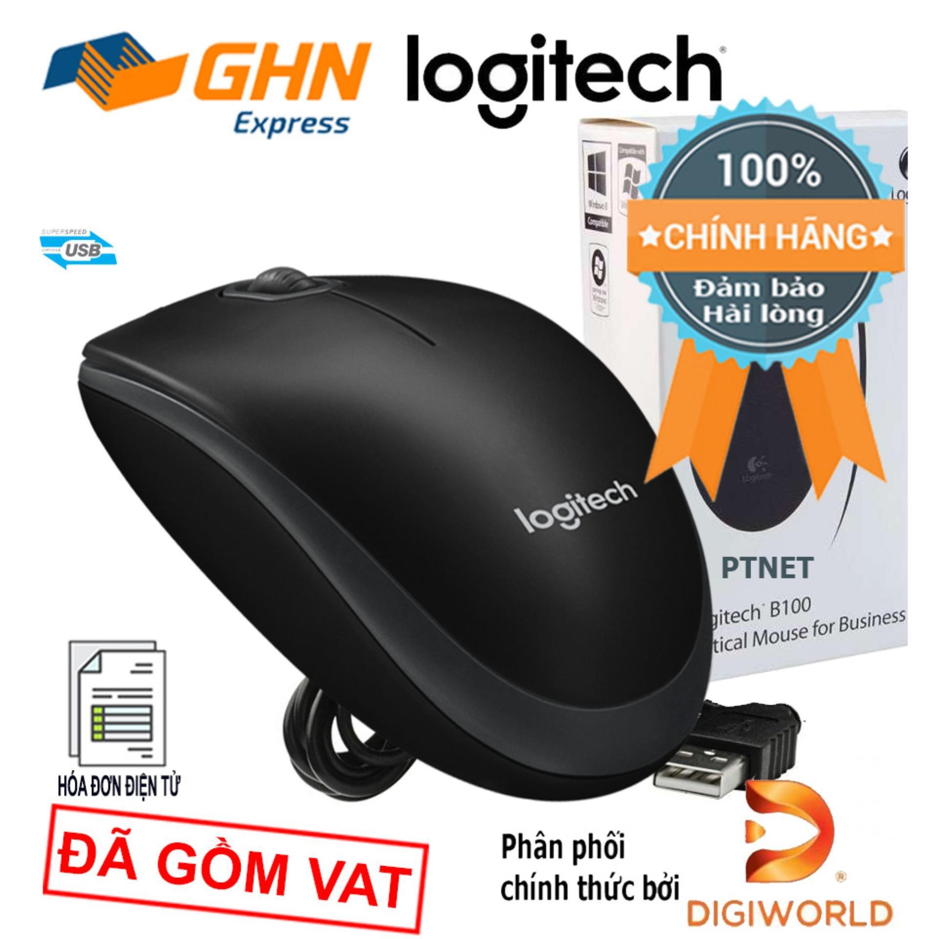 Chuột máy tính Logitech B100 - chuột có dây