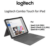 Logitech Combo Touch for Ipad 12,9 (5th),  iPad 11inch (1,2,3th), iPad Air 4 (4th) - Bao da bàn phím có Trackpad