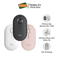 Logitech M350 Pebble Wireless Mouse with Bluetooth or 2.4 GHz Receiver, Silent, Slim