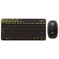 Logitech MK240 Nano Wireless Keyboard and Mouse Combo for Desktop Laptop Computer Home Office Using Black