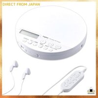 Logitech Portable CD Player with Bluetooth/Earphone Compatibility and Remote Control for Tabletop Compact Wireless【USB Charging/Battery Powered】Language Learning Listening Domestic Manufacturer LCP-PAPB02WHLWD