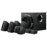 Logitech Z906 5.1 Surround Sound Speaker System, 165W Subwoofer, 4x67W Satellites, 1x67W Center, 3.5mm (with Cable) + Optical + Coaxial , Remote Control