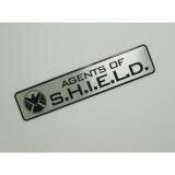 Logo 3d Agents of Shield trang trí ô tô ( trắng) Myk