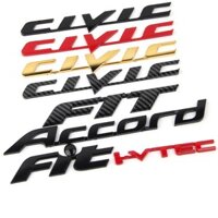 Logo chữ cái Biểu tượng cốp sau cho HONDA CIVIC CITY ACCORD FIT JAZZ iVTEC 2.4 4WD Vàng đỏ đen Nhãn dán sợi Carbon huy hiệu
