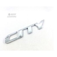 Logo Chữ City xe Honda  dán sau đuôi cốp xe kim loại, nhựa mạ crom ô tô xe hơi