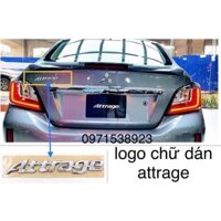 logo chữ dán mitsubishi attrage dán đuôi xe