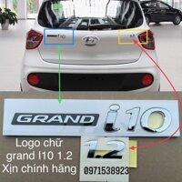 logo chữ huyndai grand I10 1.2 xịn chính hãng 86330b4000 86310-b4000