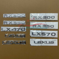 logo chữ nổi LEXUS RX300, RX350, LX570, LX470 dán đuôi xe ô tô Lexus, chất liệu nhựa ABS cao cấp