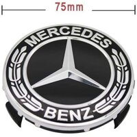 Logo Chụp Mâm Bánh Xe Ô Tô Mercedes Benz Đường Kính 75mm