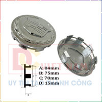 Logo chụp mâm, ốp lazang bánh xe ô tô Cadillac Escalade KDLK-009, đường kính ngoài 83mm [NEW]