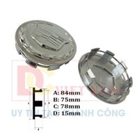 Logo chụp mâm, ốp lazang bánh xe ô tô Cadillac Escalade KDLK-009, đường kính ngoài 83mm