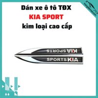 Logo Dán Xe Ô Tô chiếc láTđx Kia Sport Kim Loại Cao Cấp