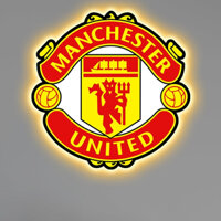 Logo LED Mica Tráng Gương CLB Manchester United In UV