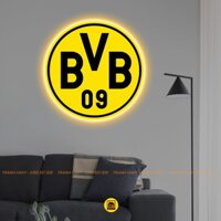 Logo LED Mica Tráng Gương CLB Borussia Dortmund In UV 8K Cao Cấp