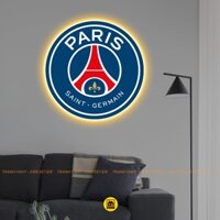 Logo LED Mica Tráng Gương CLB Paris Saint-Germain In UV 8K Cao Cấp